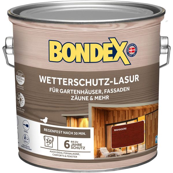 Bondex Wetterschutz Lasur Holzlasur Mahagoni 2 5L Kaufen