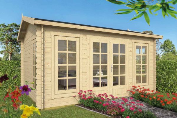 Gartenhaus - Blockhütte Willrun mit Satteldach | von Nordje | 350x450x264cm