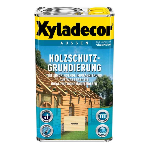 Xyladecor Holzschutz Grundierung Holzschutzmittel 2,5L Wasserbasis