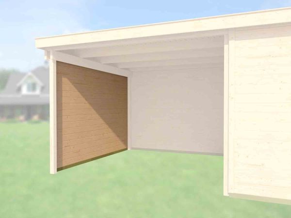 Weka Seitenwand 21 mm, für Haustyp 126 und 172 + 225 natur, Tiefe 295 cm