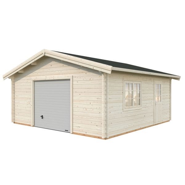 Palmako Garage Roger 27,7 m² mit Sektionaltor transparent