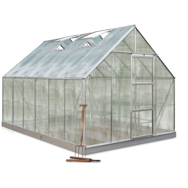 Halls Gewächshaus Universal 128 Aluminium | 6 mm SDPL
