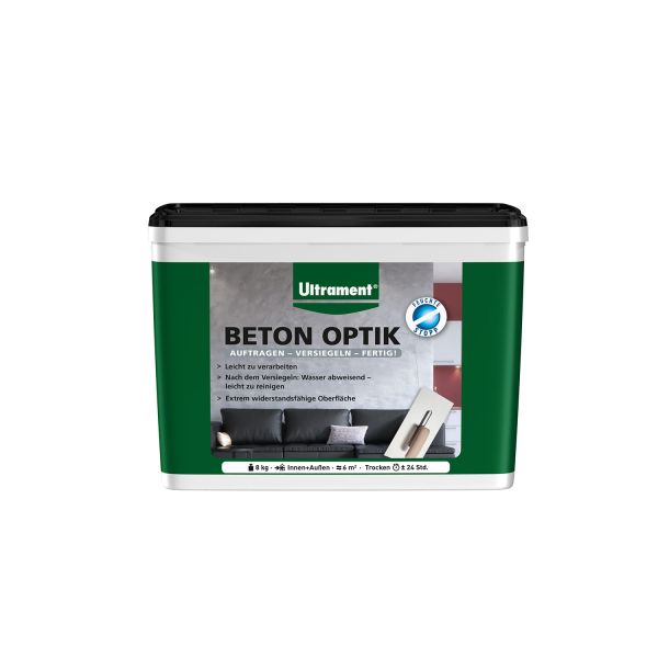Ultrament Pulverspachtel Beton Optik Anthrazit 8 kg