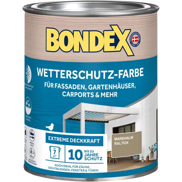 Bondex Wetterschutz-Farbe Marehalm - Ral 7034 0,75 L
