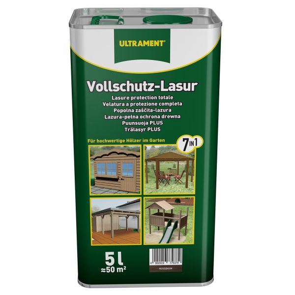 Ultrament Vollschutz-Lasur nussbaum 5 L