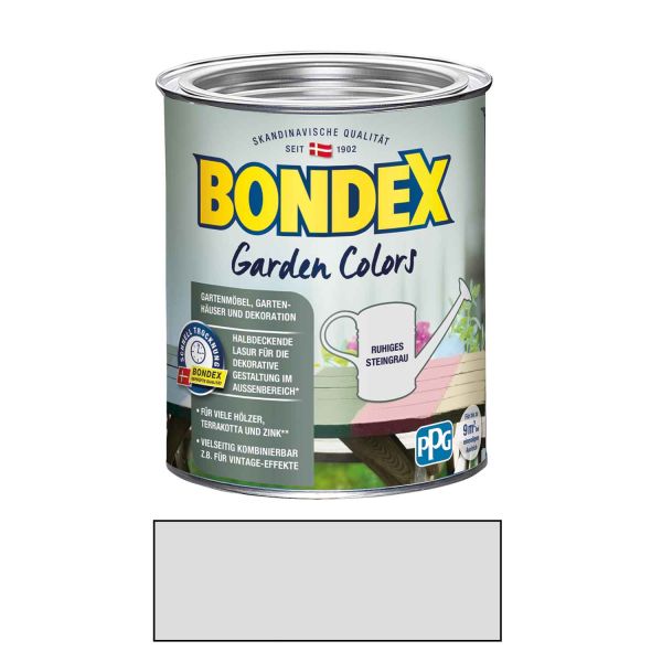 Bondex Garden Colors 0,75 l Ruhiges Steingrau für den Außenbereich