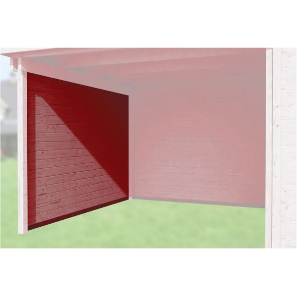 Weka Seitenwand 21 mm, für Haustyp 126 und 172 schwedenrot, Tiefe 295 cm