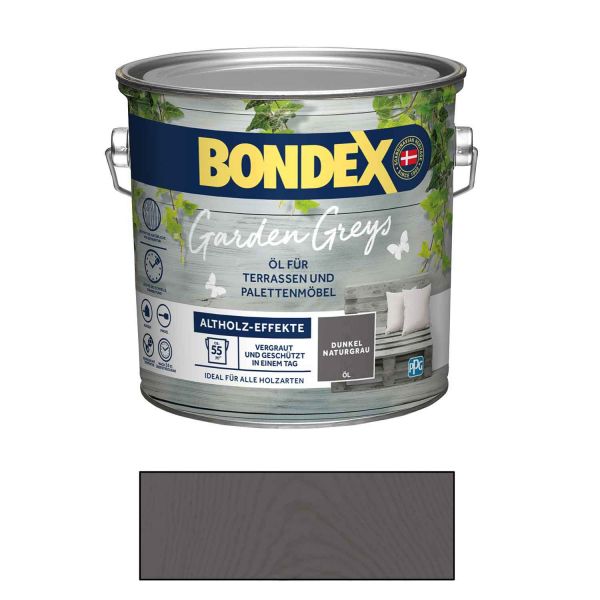 Bondex Garden Greys Öl Dunkel Naturgrau 2,5l