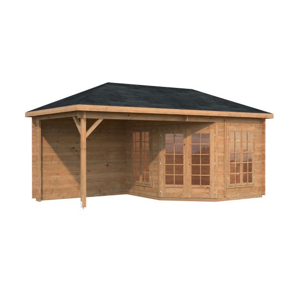 Palmako Pavillon Melanie 7,0+8,1 m² hellbraun