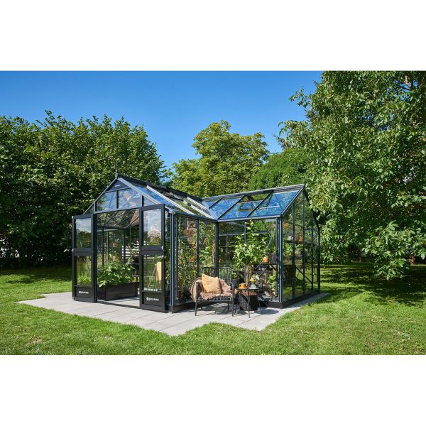 Juliana Gewächshaus Orangerie 21,5 m² Anthrazit | mit 3 mm Sicherheitsglas