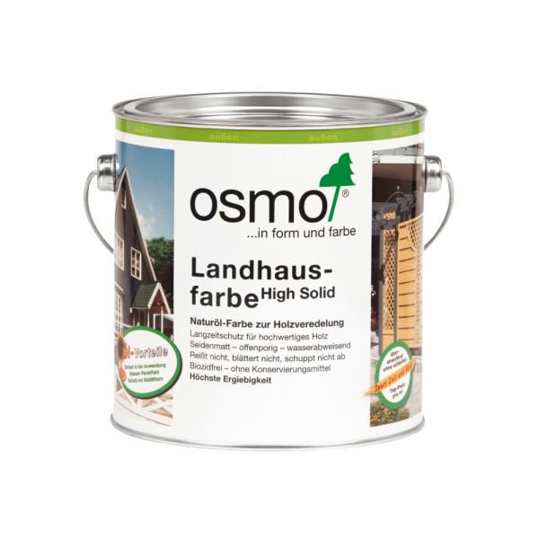 Osmo Landhausfarbe Nr. 2742 verkehrsgrau A 0,75L Holzanstrich für Hölzer im Außenbereich