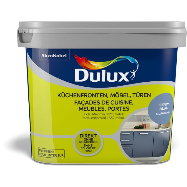 Dulux Fresh Up Küchen-, Möbel- und Türenfarbe Glänzend Denim Blue 750ml