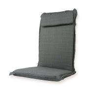 Nordje Gartenmöbelauflage Hochlehner mit Kopfteil grey 120x50x8cm