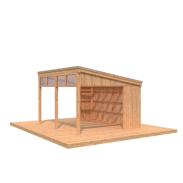 Palmako Pavillon Nova 13,0 m² Kit hellbraun