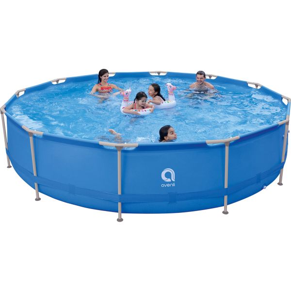 Avenli SteelSuper 420x84cm, Stahlrahmen Pool, blau