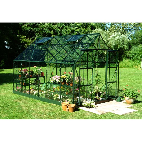 Halls Gewächshaus Magnum 128 Grün | 3 mm Sicherheitsglas