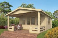 Gartenhaus - Blockhütte Ulla mit Satteldach | von Nordje | 440x440x256cm