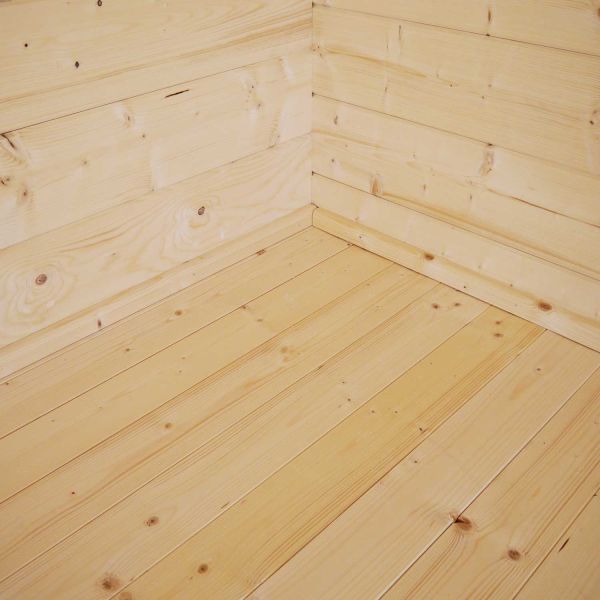 Nordje Fußbodenset für Gartenhaus Birte mit Schutzdach imprägniert, 400x700x217cm