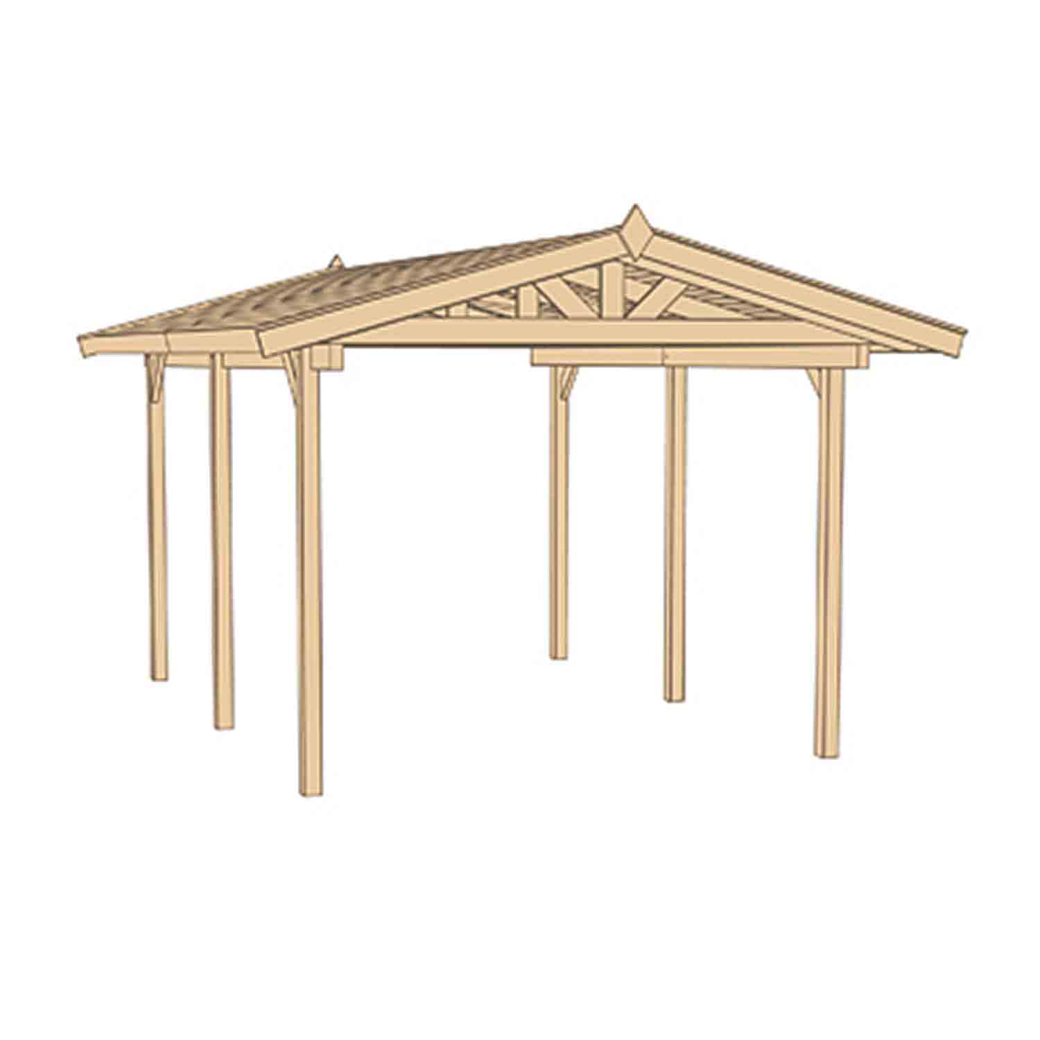 Weka Satteldachcarport 611