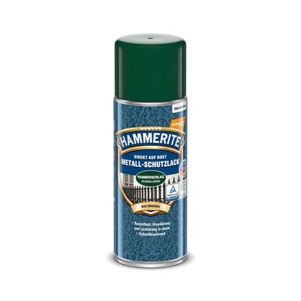 HAMMERITE Metall-Schutzlack Hammerschlag Dunkelgrün 400ml