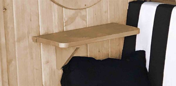 Weka seitliches Ablageset, silber geb. aus Holz für Laube Merano