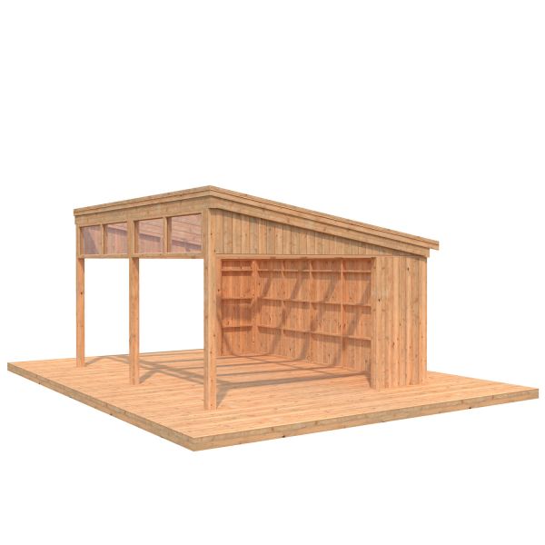 Palmako Pavillon Nova 17,8 m² Kit hellbraun