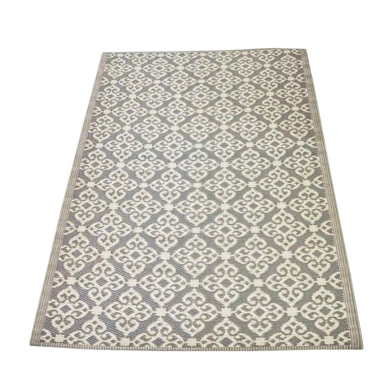 Teppich für den Außenbereich Lockenmuster grau kaufen