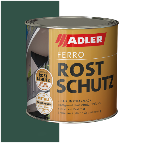 ADLER Ferro Rostschutz Moosgrün RAL6005 2,5l