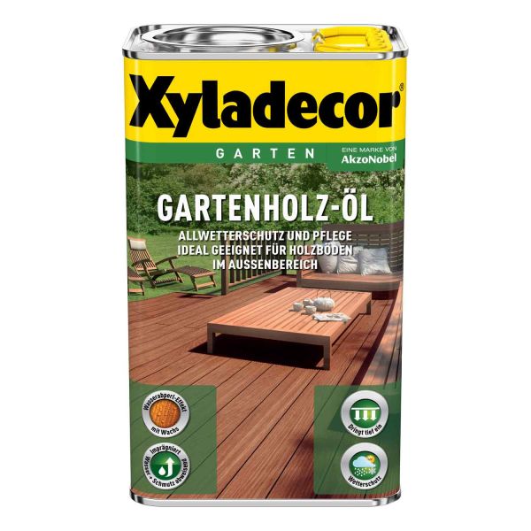 Xyladecor Gartenholz Öl Natur Dunkel Holzöl für Außen 2,5L