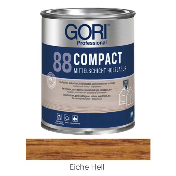 GORI 88 Compact Mittelschicht Holzlasur Eiche Hell 2,5l