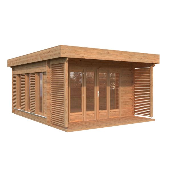 Palmako Gartenhaus Caroline 14,5 m² hellbraun