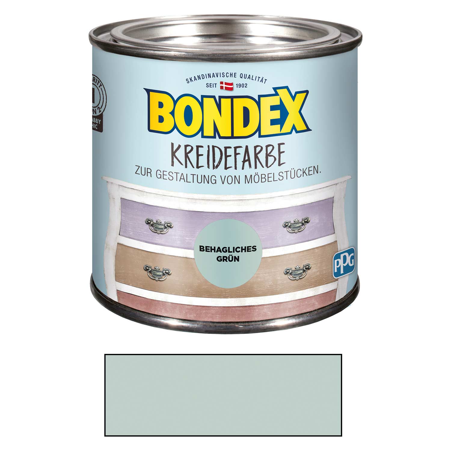 Bondex Kreidefarbe Behagliches Grün 0,50 l Behagliches Grün für den Innenbereich