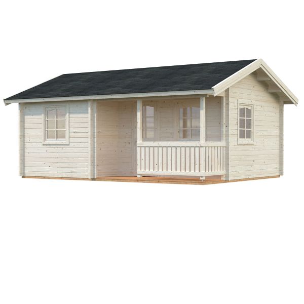 Palmako Ferienhaus Sandra 21,5+3,7 m² natur