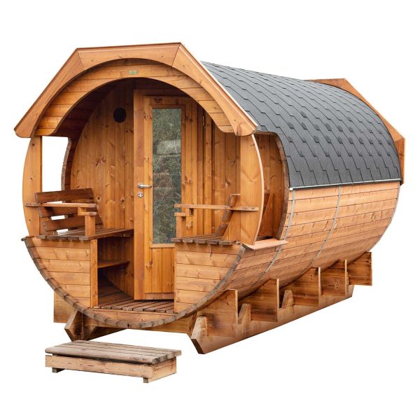 Wolff Finnhaus Saunafass Premium Svenja 2 Thermoholz Bausatz