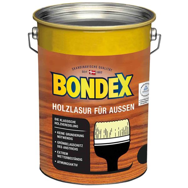 Bondex Holzlasur Anstrich für den Aussenbereich 2,50 l Kalk Weiß