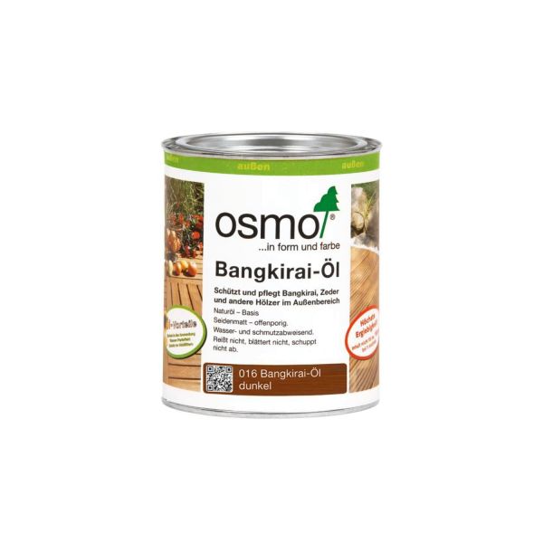 Osmo Bangkirai-Öl 016 dunkel | 0,75l Terrassen Holzschutzmittel für Außenbereich