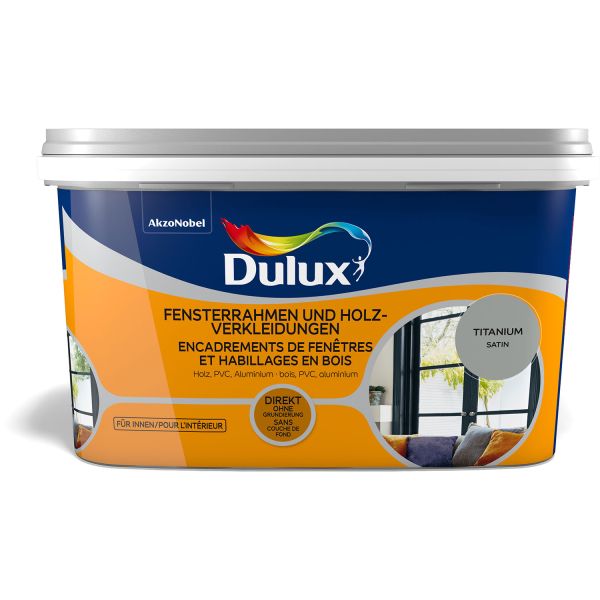 Dulux Fresh Up für Fensterrahmen und Holzverkleidungen Satin Titanium 2l