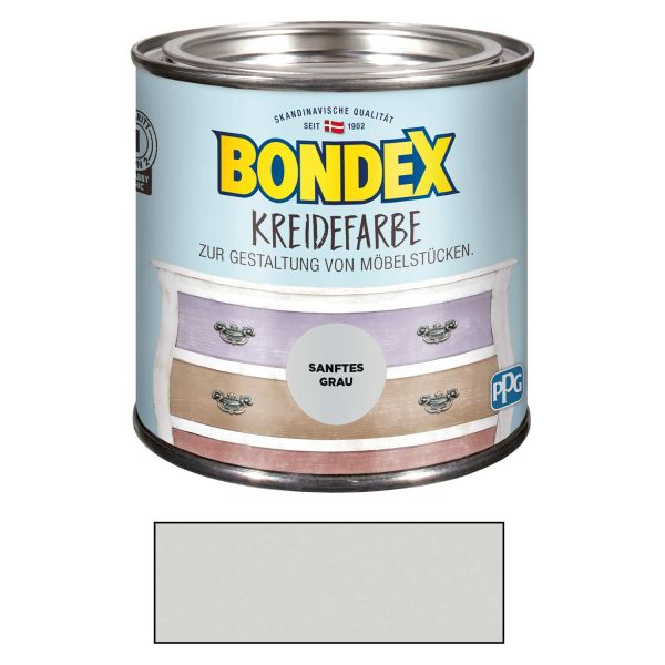 Bondex Kreidefarbe Sanftes Grau 0,50 l Sanftes Grau für den Innenbereich
