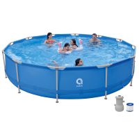 Avenli SteelSuper Set 420x84cm Stahlrahmen Pool, mit Filterpumpe, blau