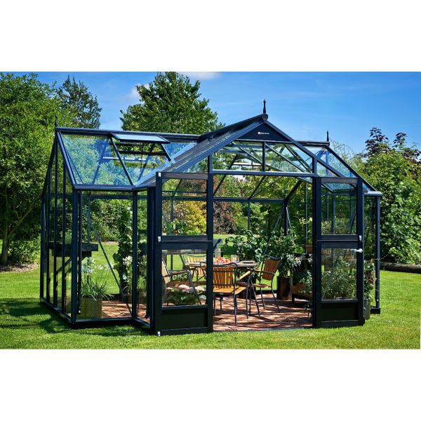Juliana Gewächshaus Orangerie 15,1 m² Anthrazit | mit 3 mm Sicherheitsglas