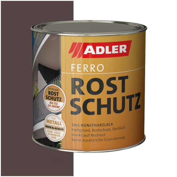 ADLER Ferro Rostschutz Schokoladenbraun RAL8017 2,5l