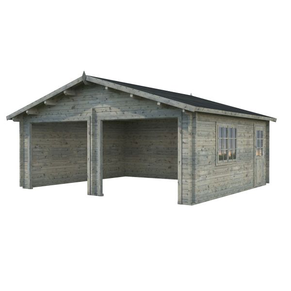 Palmako Garage Roger 28,4 m² ohne Tor grau