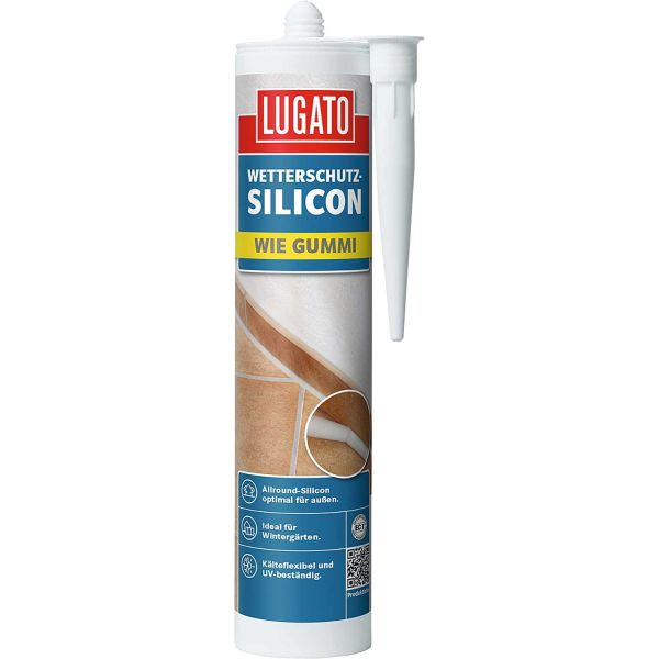 LUGATO Wetterschutz-Silicon Wie Gummi 310 ml weiß