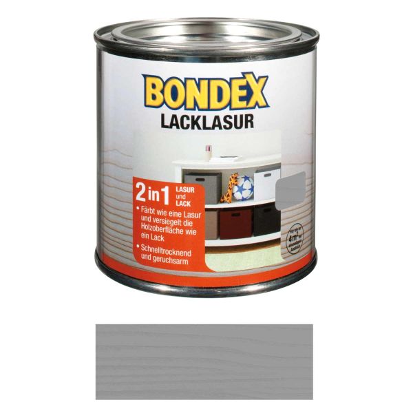 Bondex Lacklasur Silbergrau 0,375l