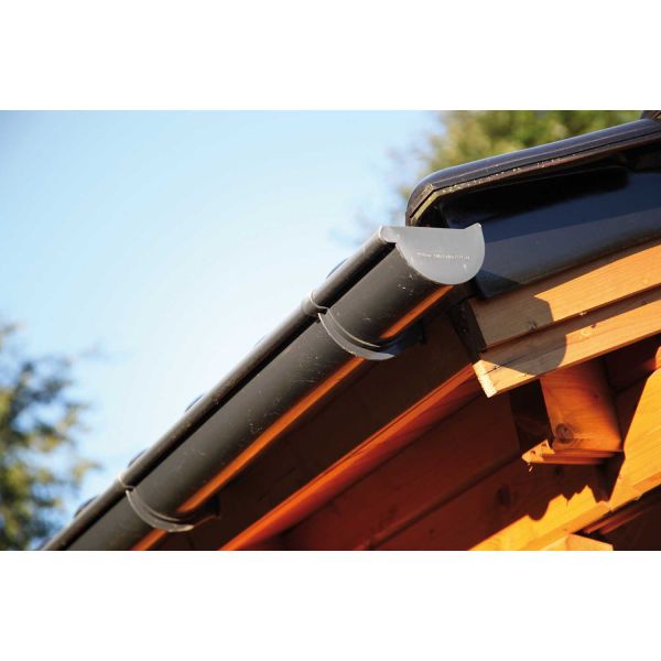 Wolff Finnhaus Kunststoffdachrinne WPC-B anthrazit