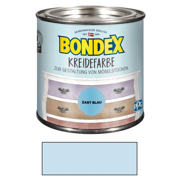 Bondex Kreidefarbe Zart Blau 0,50 l Zart Blau für den Innenbereich