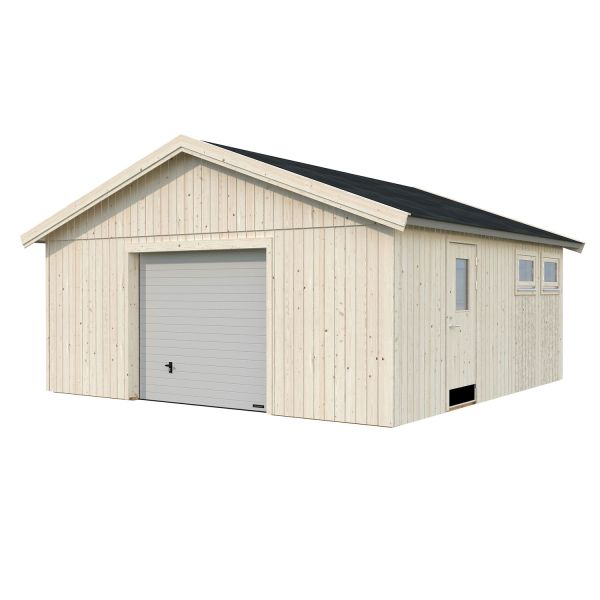 Palmako Garage Andre 28,5 m² mit Sektionaltor natur