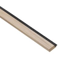 Nordje Abschlussleiste Feuerhemmend | Standardkern | Natur (unbehandelt) | Schwarzer Filz | 17 x 42 