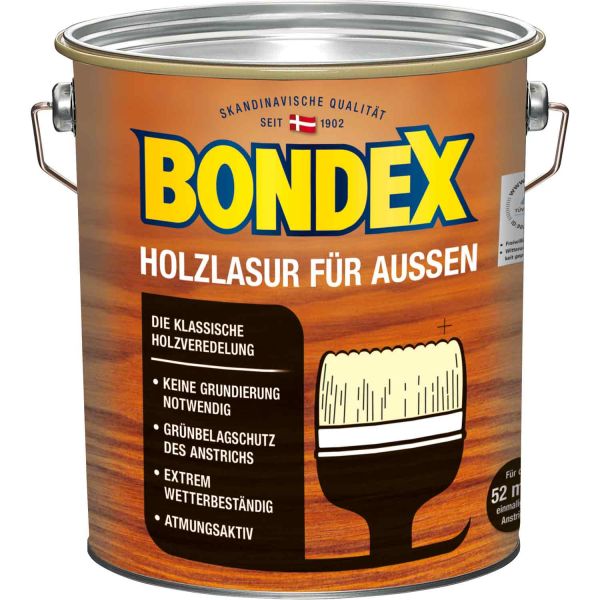 Bondex Holzlasur für Außen Hellgrau 4,00l
