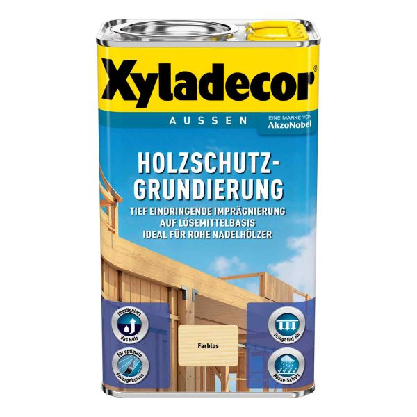 Xyladecor Holzschutz Grundierung Holzschutzmittel 5L Lösemittelhaltig